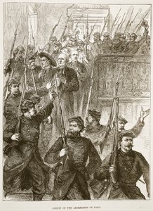 1871年3月巴黎大主教的逮捕，卡塞尔斯法国与德国战争历史的插图，1870-1871 作者 法语学校