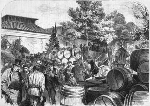 到达贝西的第一桶甜酒仓库。巴黎 作者 法语学校
