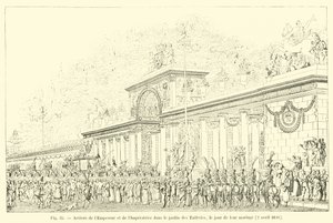 1810年4月2日结婚那天，皇帝和皇帝到达杜乐丽花园 作者 法语学校