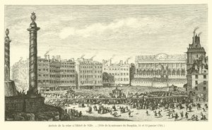 1782年1月21日和23日，在Dauphin出生的盛宴上，女王抵达了Hotel de Ville酒店 作者 法语学校