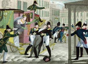 法国贝里公爵夏尔-费迪南（1778-1820 年）被路易-卢维尔刺杀，地点在黎塞留街歌剧院前 作者 法语学校