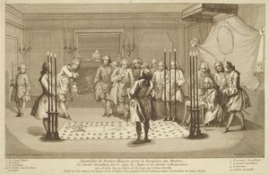 从宗教和习俗仪式c.1733开始，在大师启动前组装自由的石匠 作者 法语学校