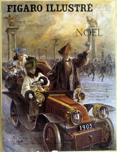 汽车 Dion-Bouton 1905 和 Grunwaldt 的外套和皮草 - 在“Le Figaro Illustré”中，1904 年 12 月 作者 法语学校