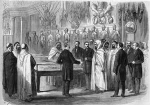 Ben Mahi Ed Din Abd El Kader (Abd El-Kader) (1808 - 1883) Algerian Emir visiting the Artillery Museum on July 18 作者 法语学校