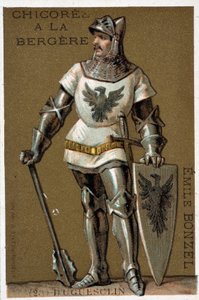 Bertrand du Guesclin (Duguesclin)（约 1320-1380 年）。 法国警察 作者 法语学校