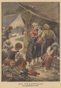 南非集中营中的布尔女囚犯（彩色石版画） 作者 法语学校