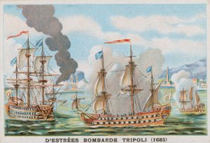 1685年法国海军上将Jean II dEstrees对的黎波里轰炸 作者 法语学校