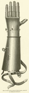 来自 Berlichingen 的 Goetz 的手臂和铁拳，Jaxthausen 城堡的罐头食品（雕刻） 作者 法语学校