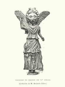 胜利者青铜像，6世纪（雕刻）。 作者 法语学校