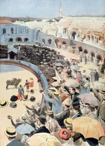 在尼姆的斗牛，来自Le Petit Journal的插图，1894年 作者 法语学校
