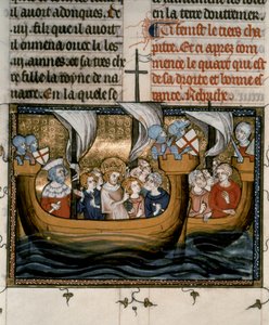 第七次十字军东征：路易九世出发进行第七次十字军东征（1248-1254 年）。 作者 法语学校
