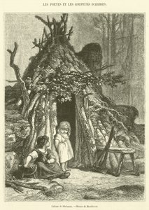 伐木工人小屋（雕刻） 作者 法语学校