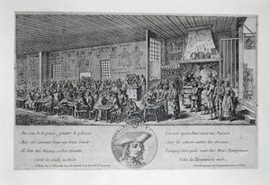 Cabaret du Tambour Royal by Jean Ramponneau (1724-1802)，雕刻。 法国 作者 法语学校