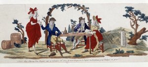 Café à Paris: chez Chereau, rue Jacques - engraving 作者 法语学校
