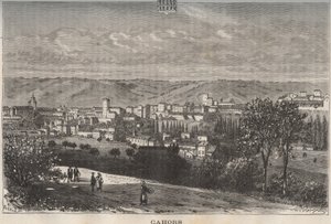 卡奥尔--洛特--中比利牛斯山脉--V.A. Malt-Brown撰写的《法国插图：地理、历史、行政统计》中的版画。1884 作者 法语学校