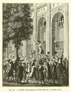 皇家宫殿的Camille Desmoulins，1789年7月17日 作者 法语学校