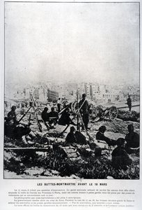 1871年3月18日前夕在巴特蒙马特的大炮（bw照片） 作者 法语学校