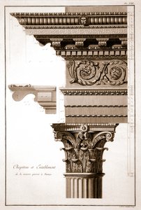 Capital＆Entablature，House Square，尼姆，法国 作者 法语学校