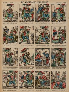弗拉卡斯船长，法国作家西奥菲尔·戈蒂埃 (Theophile Gautier) 的小说（彩色版画） 作者 法语学校
