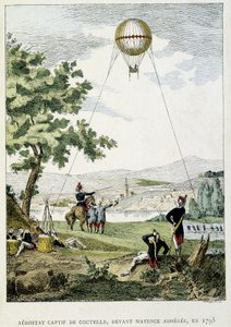 Jean Marie Joseph (Jean-Marie-Joseph) Coutelle (1748-1835) 的俘虏浮空器，在 Mainz assiegee 之前 作者 法语学校