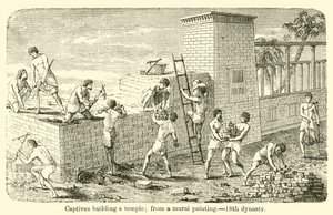 Captives building a temple; from a mural painting 作者 法语学校