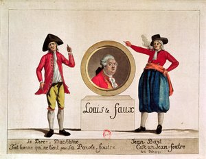 路易十六的漫画，Louis the Faux，来自The Pere Duchesne，1791年6月 作者 法语学校