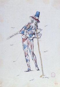 漫画讽刺法国贵族移民，c.1792 作者 法语学校