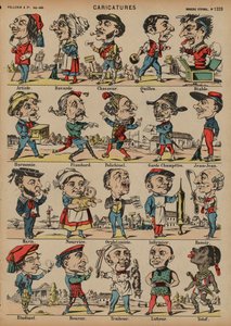 Caricatures (coloured engraving) 作者 法语学校