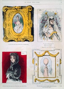 画家的漫画，Franz Xavier Winterhalter，Glaize Son，来自Le Salon pour Rire的插图 作者 法语学校