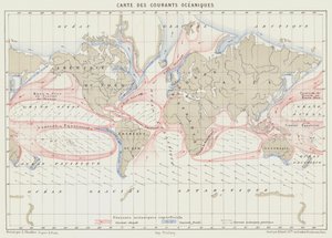 Carte des Courants Oceaniques (colour litho) 作者 法语学校