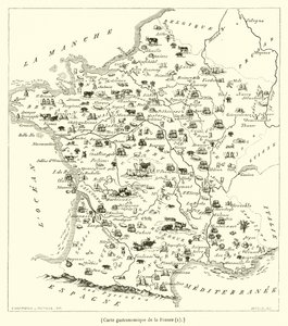 法国美食地图（雕版画 作者 法语学校