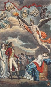 1799年11月9日，18 Brumaire政变的卡通片 作者 法语学校