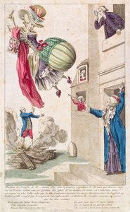 卡通嘲笑时尚和气球，c.1783-4