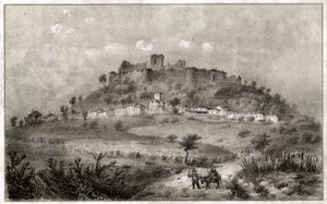 普雷尼城堡。(雕刻，约 1860 年） 作者 法语学校