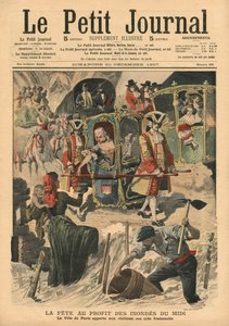 巴黎Ville为法国南部的洪水灾民提供的庆祝活动，来自&39;Le Petit Journal&39;的插图，补充说明，1907年12月22日