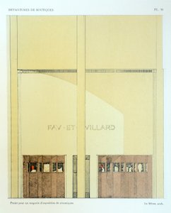 陶瓷陈列室，板20，Devantures de Boutiques的例证路易 - 皮埃尔Sezille，巴黎，1927年 作者 法语学校