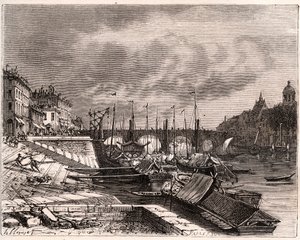 Chalon-saone (Chalon sur Saone) - Saone-et-Loire - 在V.-A. Malt-Brown的 "La France illustree: geography, history, statistical administration "中的雕刻作品。Malt-Brown.1884 作者 法语学校