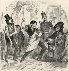 香榭丽舍大街（Champs Elysees）--测力计--Edmond Texier 1852年在 "Tableau-de-Paris "的版画 作者 法语学校