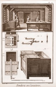 字符铸造 - "The Great Encyclopedie, or Dictionary of the Sciences, Arts and Professions" by Denis Diderot (1713-1784) and Jean d
