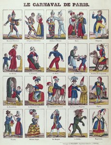 巴黎狂欢节的人物，1840年 作者 法语学校