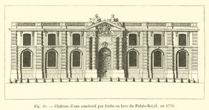 Chateau deau酒店于1776年由Cotte建造，位于皇宫（Palais Royal）对面 作者 法语学校