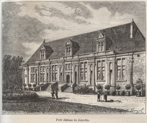 上马恩省儒安维尔的大花园城堡--V.A. Malt-Brown的 "La France illustree: geography, history, statistical administration "中的雕版画。1884 作者 法语学校