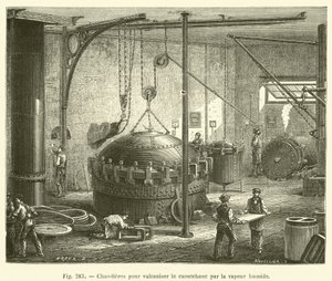 Chaudieres pour vulcaniser le caoutchouc par la vapeur humide (engraving) 作者 法语学校