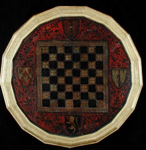 棋盘有四个徽章，c.1400-30 作者 法语学校