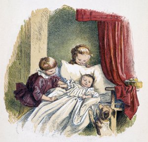 孩子们在“”Schnick, schnack, trifles for the little