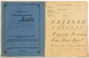 来自Epineuil学校的Childs练习册，1892年 作者 法语学校