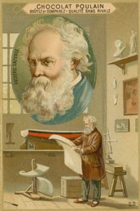 巧克力小马驹贸易卡，Frederic Sauvage 作者 法语学校