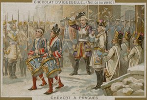 Chocolaterie dAiguebelle贸易卡与Francois de Chevert的图像 作者 法语学校