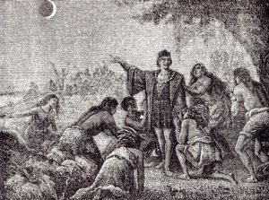 克里斯托弗·哥伦布在1504年预测月牙对牙买加居民的日蚀 作者 法语学校