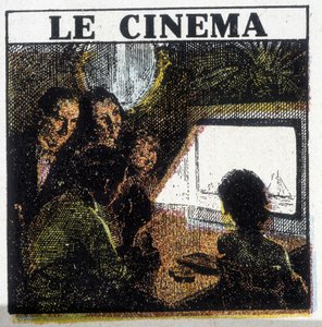 电影院放映。 大约 1920 年。 作者 法语学校